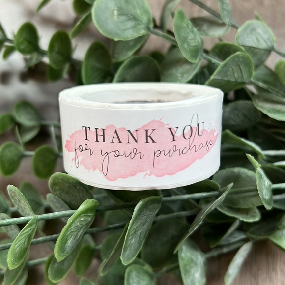 3/$20📦  120 rectangle watercolour thank you stickers - Picture 2 of 5